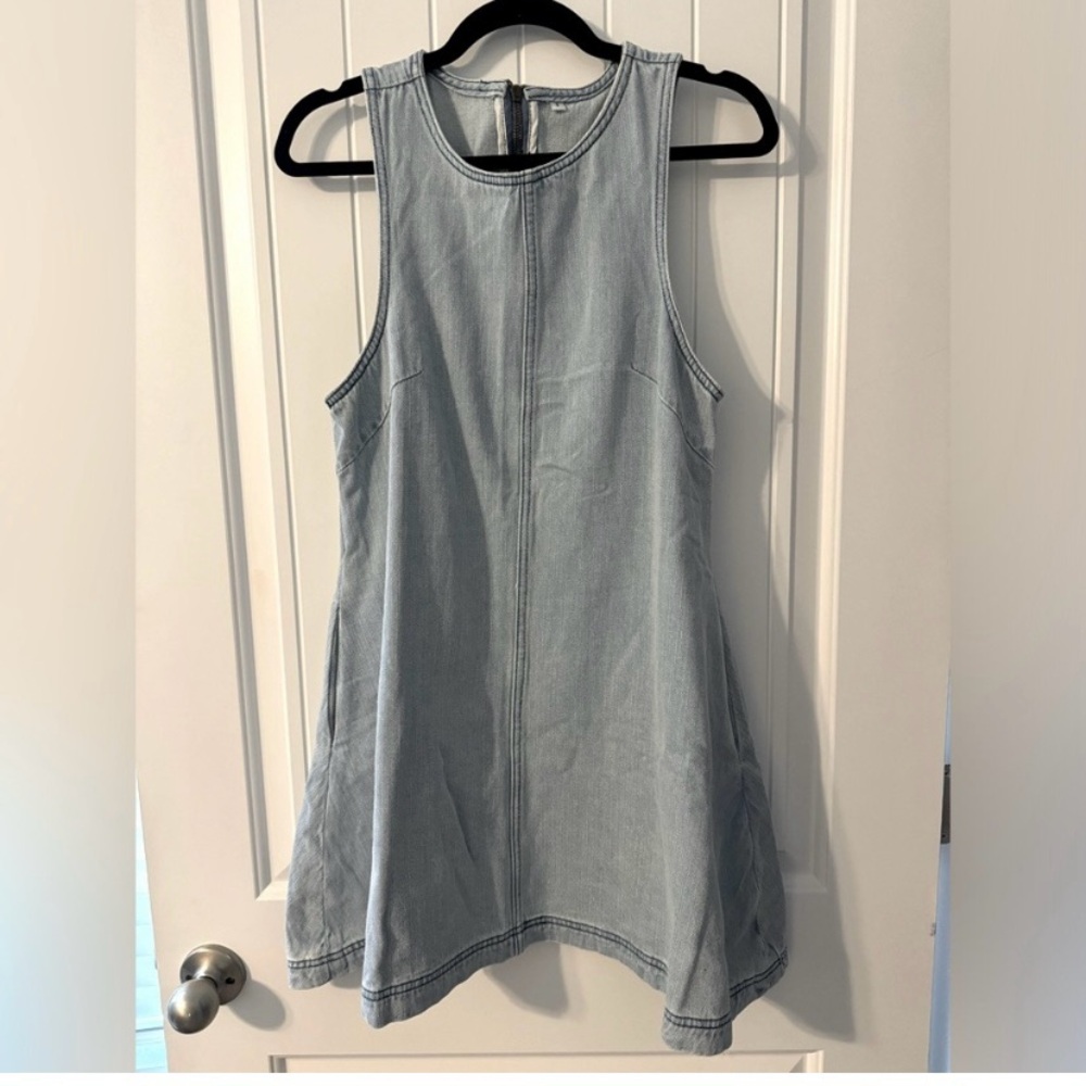 Light denim dress free people look alike